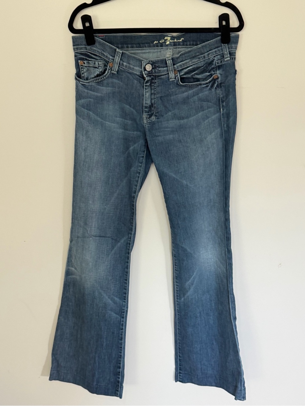 Vintage 7 For All Mankind Dojo Jeans Size 31 Flare Wide Leg Y2K